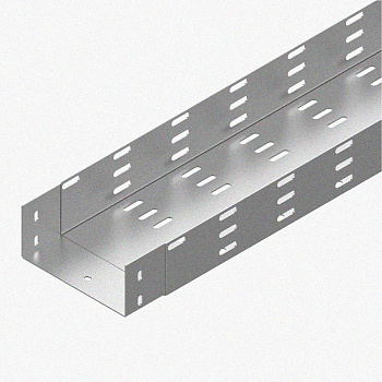 Лоток монтажный цельный перфорированный ЛМЦ100х80х3000 УХЛ1, горячее цинкование, S1,5
