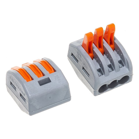 Клемма строительно-монтажная 3-проводная STEKKER, LD222-413