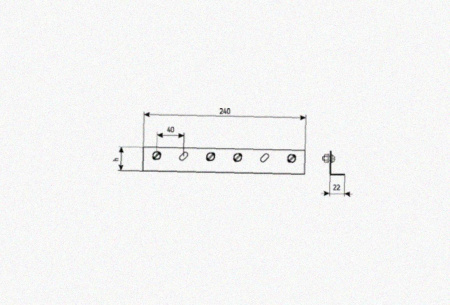 Соединитель лотковый замковый СЛЗх65х1,5 УХЛ1, оцинкованный лист, S1,5