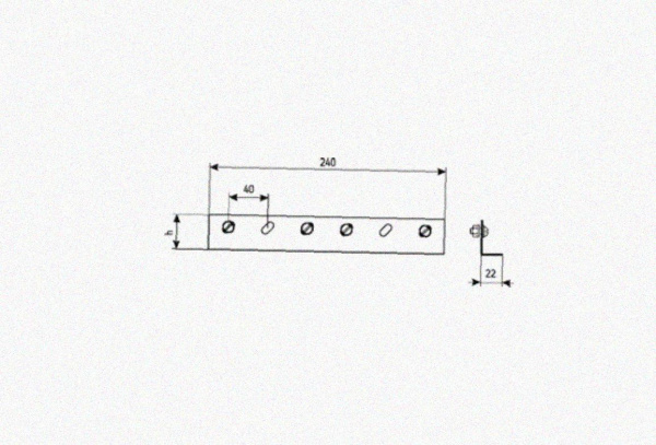 Соединитель лотковый замковый СЛЗх65х1,5 УХЛ1, оцинкованный лист, S1,5