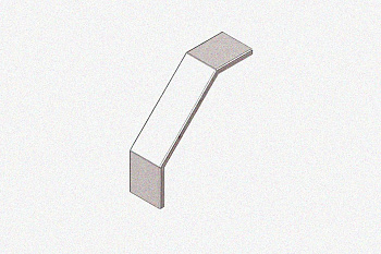 Крышка лотка замкового КЛСЗ 300х50-90 УХЛ1 для поворота трассы вниз на 90, горячее цинкование, S1,5