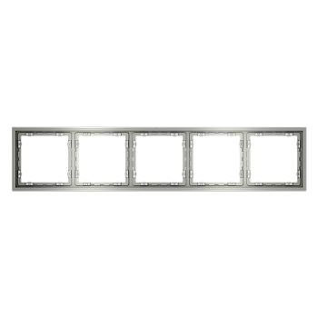 Рамка пластиковая Voltum S70 на 5 постов, (сталь)