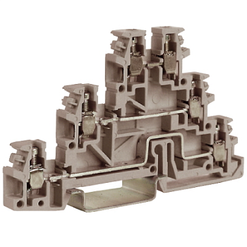 TLD.2GR, 3 уровневый проходной зажим 2,5 кв.мм (R) DKC