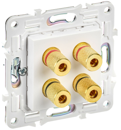 SKANDY Аудиорозетка 4-местная SK-A01W арктический белый IEK