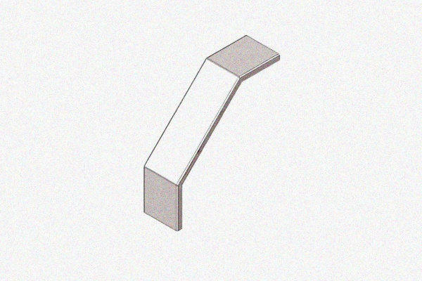 Крышка лотка замкового КЛСЗ 300х50-90 УХЛ1 для поворота трассы вниз на 90, горячее цинкование, S1,5