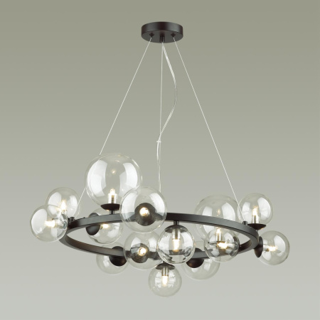 Люстра G9 14*40W TOVI черный/прозрачный ODEON LIGHT Люстра G9 14*40W TOVI черный/прозрачный ODEON LIGHT