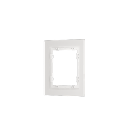 Рамка стеклянная Voltum S70 на 1 пост, (белый, стекло)