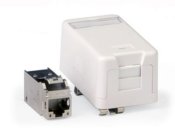 Универсальная розетка на DIN рейку CAT6A Keystone DKC