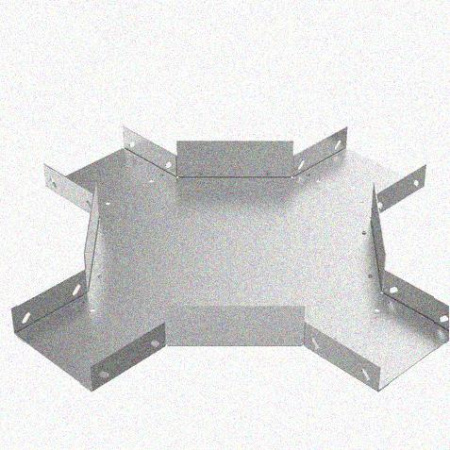 Лоток крестообразный замковый глухой КМЗГ 100х100 УТ1,5, горячее цинкование, S1,0