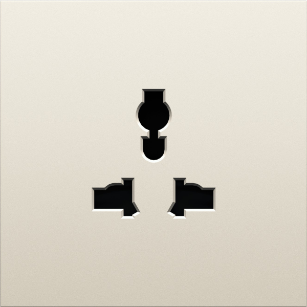 Donel S08 слоновая кость накладка для розетки мультистандарт, со шторками 16A 250 В~,серия DB