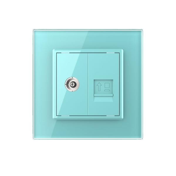 Розетка ТВ/КОМП RJ-45 Зеленая Livolo Розетка ТВ/КОМП RJ-45 Зеленая Livolo