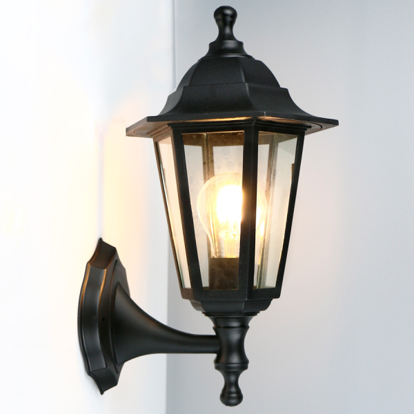 Фасадный светильник General GWL-E27-M-IP65 Черный Большой Вверх Пушкинский General