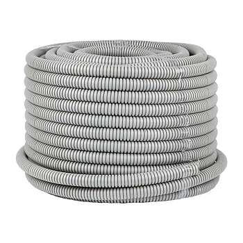 Труба гофр, ПВХ с протяжкой d20 мм (50 м) серая EKF-Plast