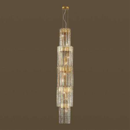 Люстра E14 9*40W MERKALE матов.золотой/прозрачный/стекло/ ODEON LIGHT