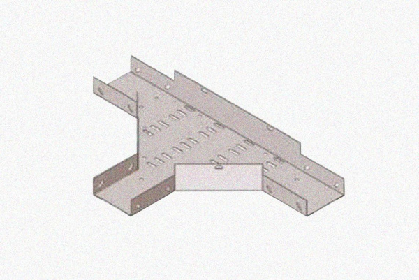 Лоток тройниковый замковый перфорированный ОТЗ 600х150 УТ1,5, горячее цинкование, S1,5