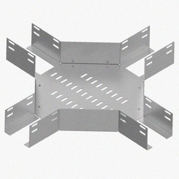 Лоток крестообразный глухой КМГ 600х100 УХЛ1, горячее цинкование S1,5