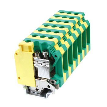 Клемма заземления, винтовой зажим, 2 точки подключения, 35 кв.мм DKC