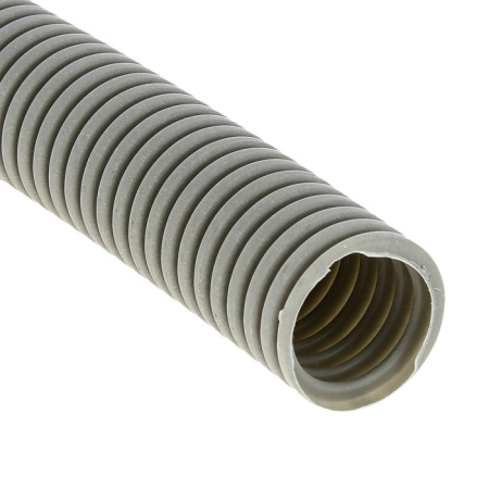 Труба гофр, ПВХ с протяжкой d25 мм (50 м) серая EKF-Plast