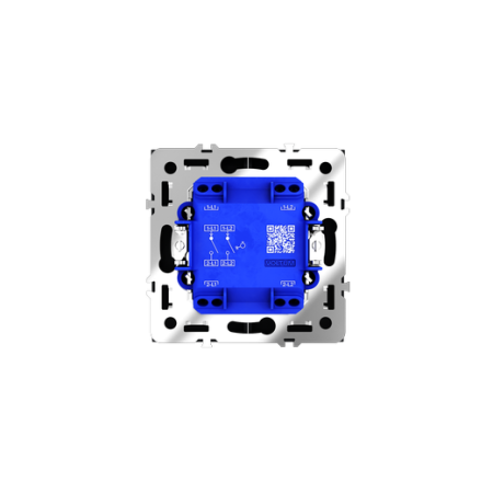 Выключатель с самовозвратом встраиваемый Voltum S70 двухклавишный 10А, (графит)