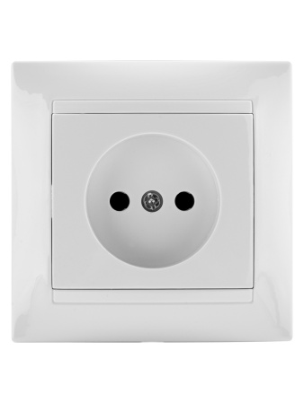 Розетка 2П 10А 250В белая "Лама" TDM