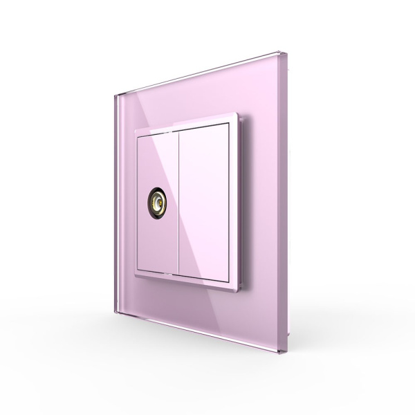 Розетка видео RCA "тюльпан" Розовая Livolo Розетка видео RCA "тюльпан" Розовая Livolo