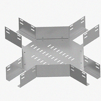 Лоток крестообразный перфорированный КМ 100х100 УТ1,5, горячее цинкование S1,5