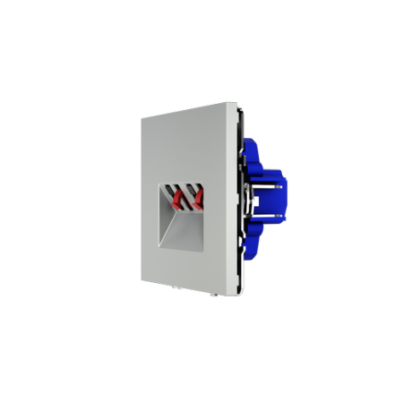 Розетка акустическая встраиваемая Voltum S70 4-местная, (сталь)