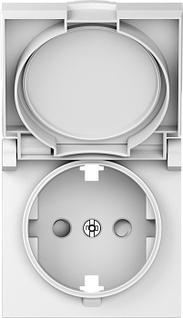 Donel A07 матовый белый накладка для розетки Schuko с заземлением, с крышкой, 16A 250 В~, серия DB