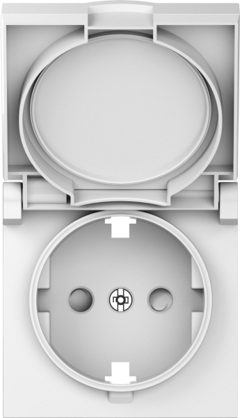 Donel A07 матовый белый накладка для розетки Schuko с заземлением, с крышкой, 16A 250 В~, серия DB