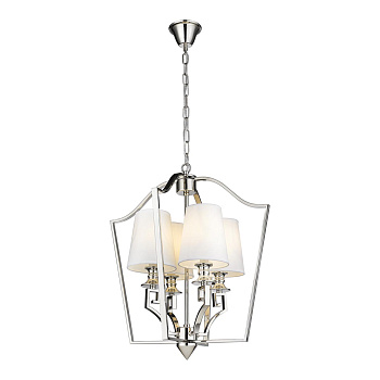 Люстра подвесная Хром/Белый E14 4*40Вт WE364.04.103 WERTMARK