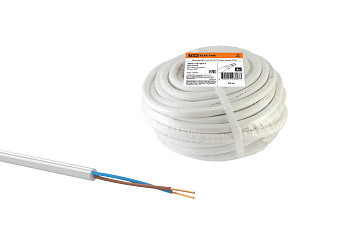 Провод ПВС 2х0,75 ГОСТ (20м), белый TDM
