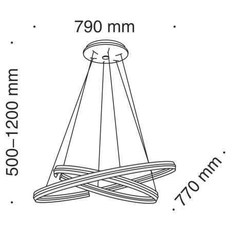 Подвесной светильник 80Вт 3000K Черный IP20 Azumi MOD036PL-L80B Technical