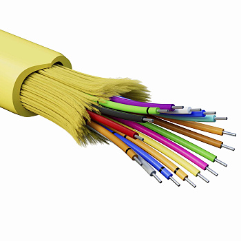 Кабель волоконно-оптический, распределительный, арамидные упрочняющие нити, для внутренней прокладки, нг(A)-HFLTx, 16 ОВ, категорияOS3 (G.652.D) плотн