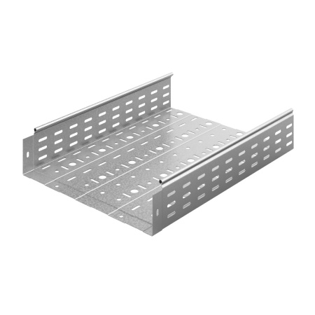 Металлический лоток перфорированный 400х100х3000, толщ. 1,0 мм, гор. цинк Ostec