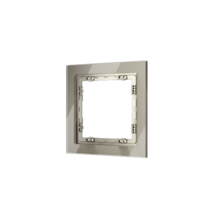 Рамка стеклянная Voltum S70 на 1 пост, (шелк, стекло)