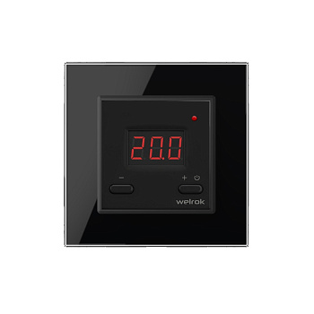 Терморегулятор Welrok ST для рамки LIVOLO с электронным управлением, датчик пола 3 м, цвет черный
