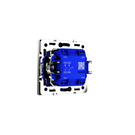 Выключатель с самовозвратом встраиваемый Voltum S70 двухклавишный 10А, (кашемир)