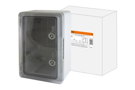 Щит пластиковый ЩМП-0-4, прозр., крышка ABS, IP65, -45 до +75 С, навесной, (400x300x220) TDM