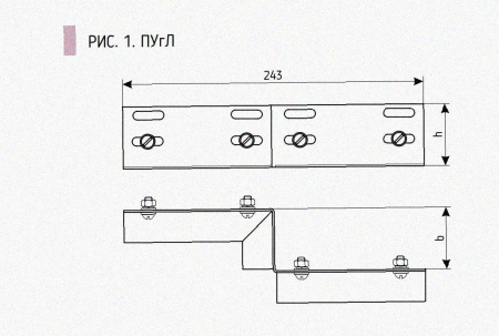 Соединитель-переходник ПУгЛ-0х50-100 УТ1,5, оцинкованный лист S1,0