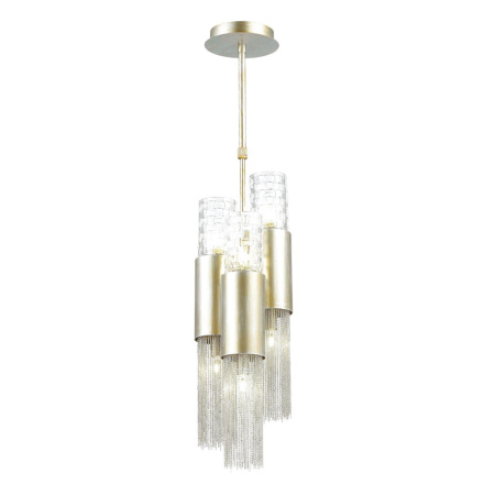 Подвес G9 6*5W 220V PERLA серебристый/стекло/металл.цепочки ODEON LIGHT
