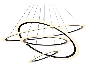 Светильник потолочный светодиодный с пультом FA4365/4 BK черный 235W 3000K/4200K/6400K D100*870 (ПДУ РАДИО 2.4G) Ambrella Light