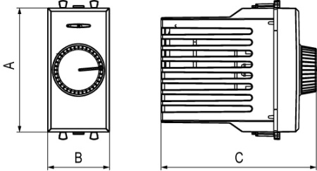 Диммер поворотный модульный, "Avanti", "Ванильная дымка", 1 модуль DKC