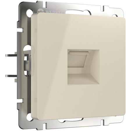 Телефонная розетка RJ-11 (слоновая кость) СУ IP20 Werkel
