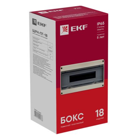 Щит распред, навесной ЩРН-ПГ-18 (199х366х106) IP65 PROxima EKF