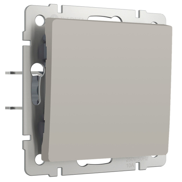 Встраиваемые механизмы Выключатель одноклавишный проходной (дымчатый) Werkel