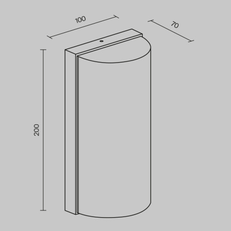 Настенный светильник (бра) 10Вт 3000К Графит IP54 Badd O454WL-L10GF3K1 Outdoor Maytoni