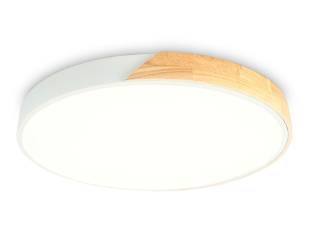 Потолочный светодиодный светильник FZ1300 WH/LW белый/светлое дерево 36W 5000K D400*50 (без ПДУ) Ambrella Light