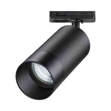 Св-к трековый однофазный двухжильный IP20 GU10 9W 220V SLIM черный NOVOTECH