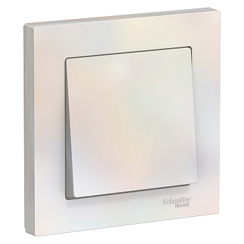 ATLASDESIGN Выключатель СУ 1-кл. в сборе 10А жемчуг IP20 Schneider Electric