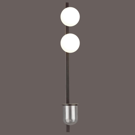 Настенный св-к E14 2*40W 220V FLOWER черный/белый B ODEON LIGHT